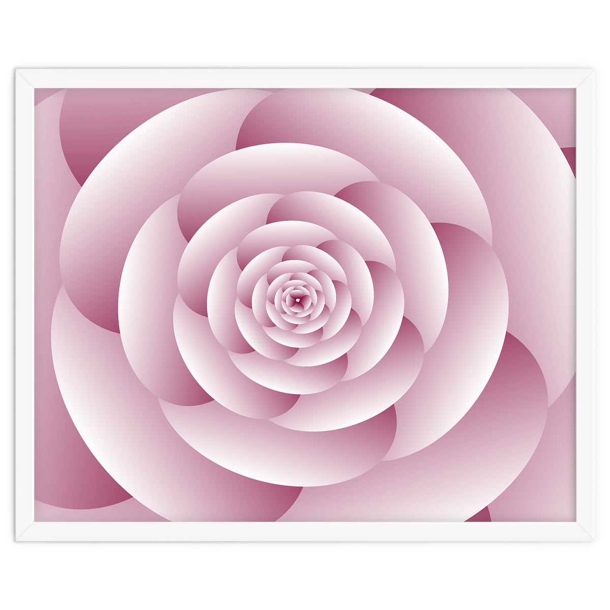 Abstract Rose Spiral 3D Art