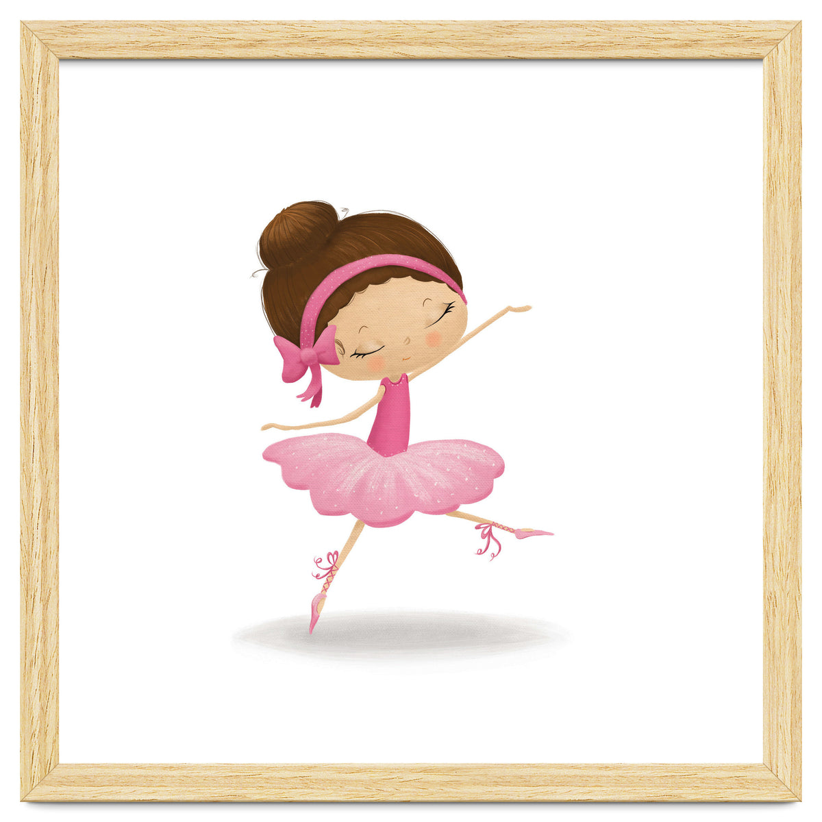 Adorable Leaping Ballerina Nursery Print