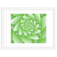 Abstract Green Floral Optical Illusions Art
