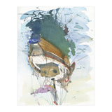 Yacht painting art watercolor (Print Only) thumbnail