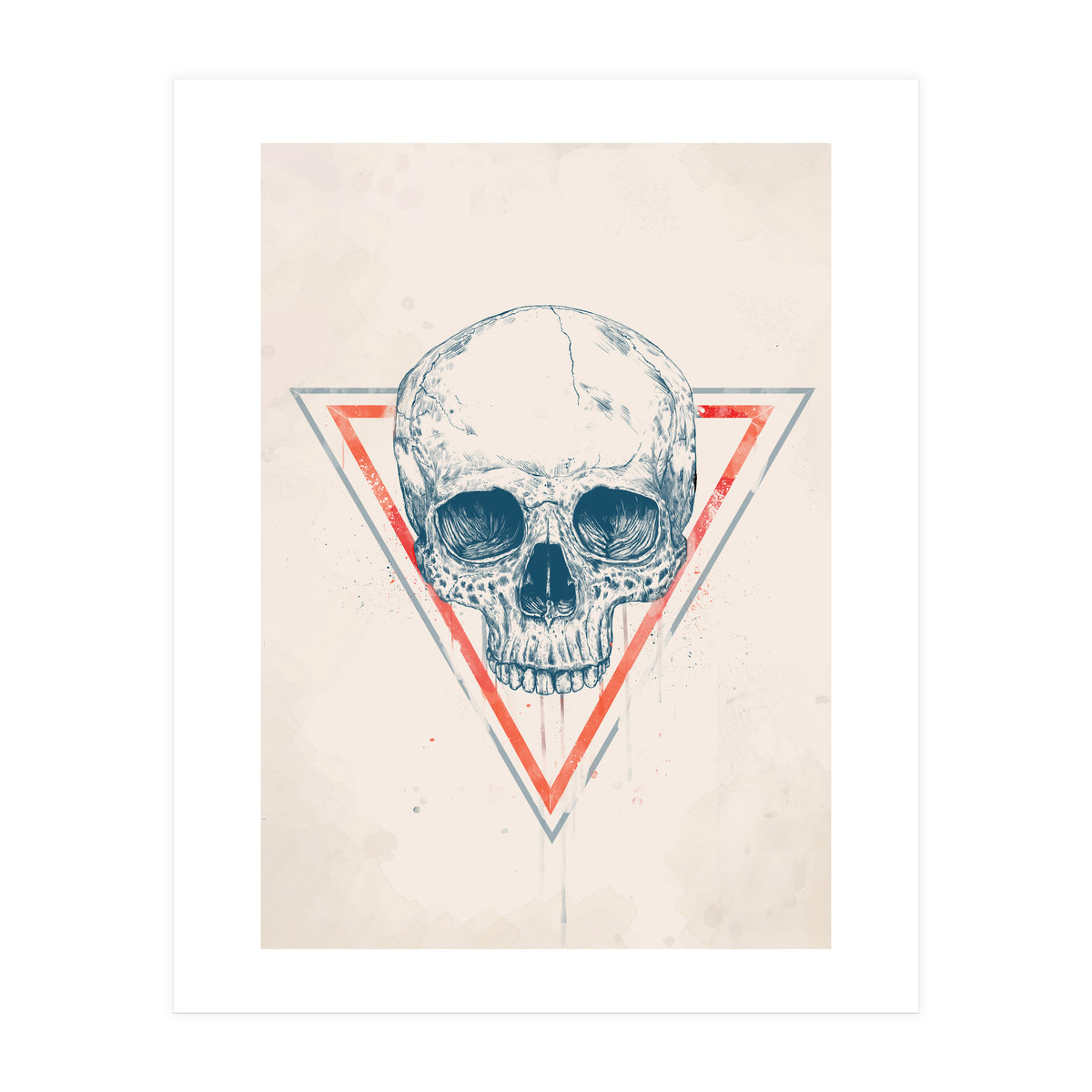 Skull In Triangles Ii (Print Only)