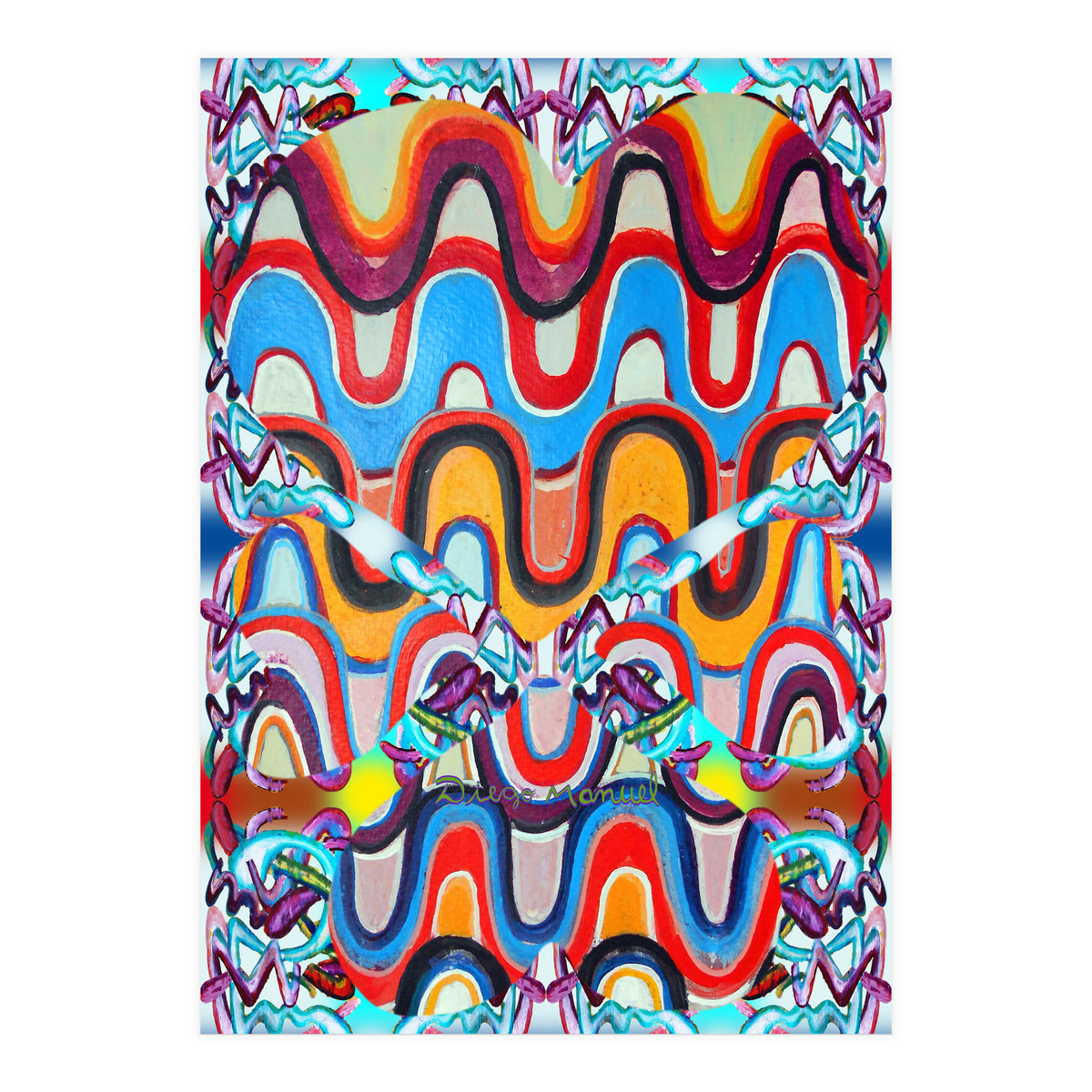 4 Corazones Tapiz 1 (Print Only)