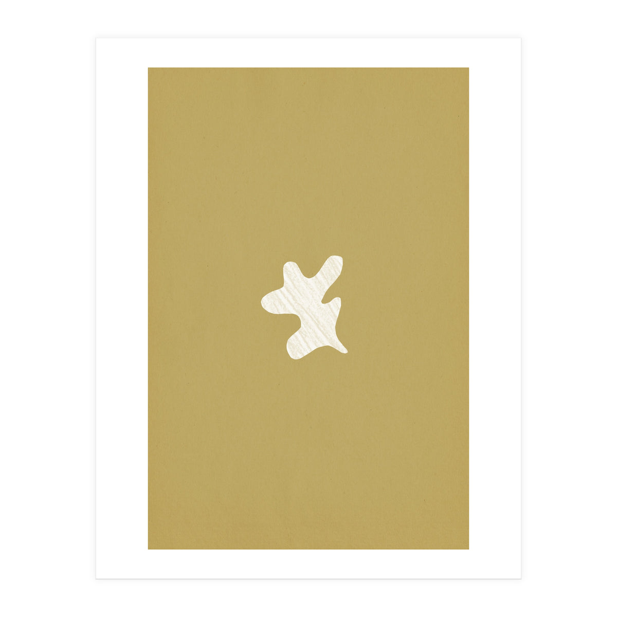 Olive green Matisse inspired shape (Print Only)