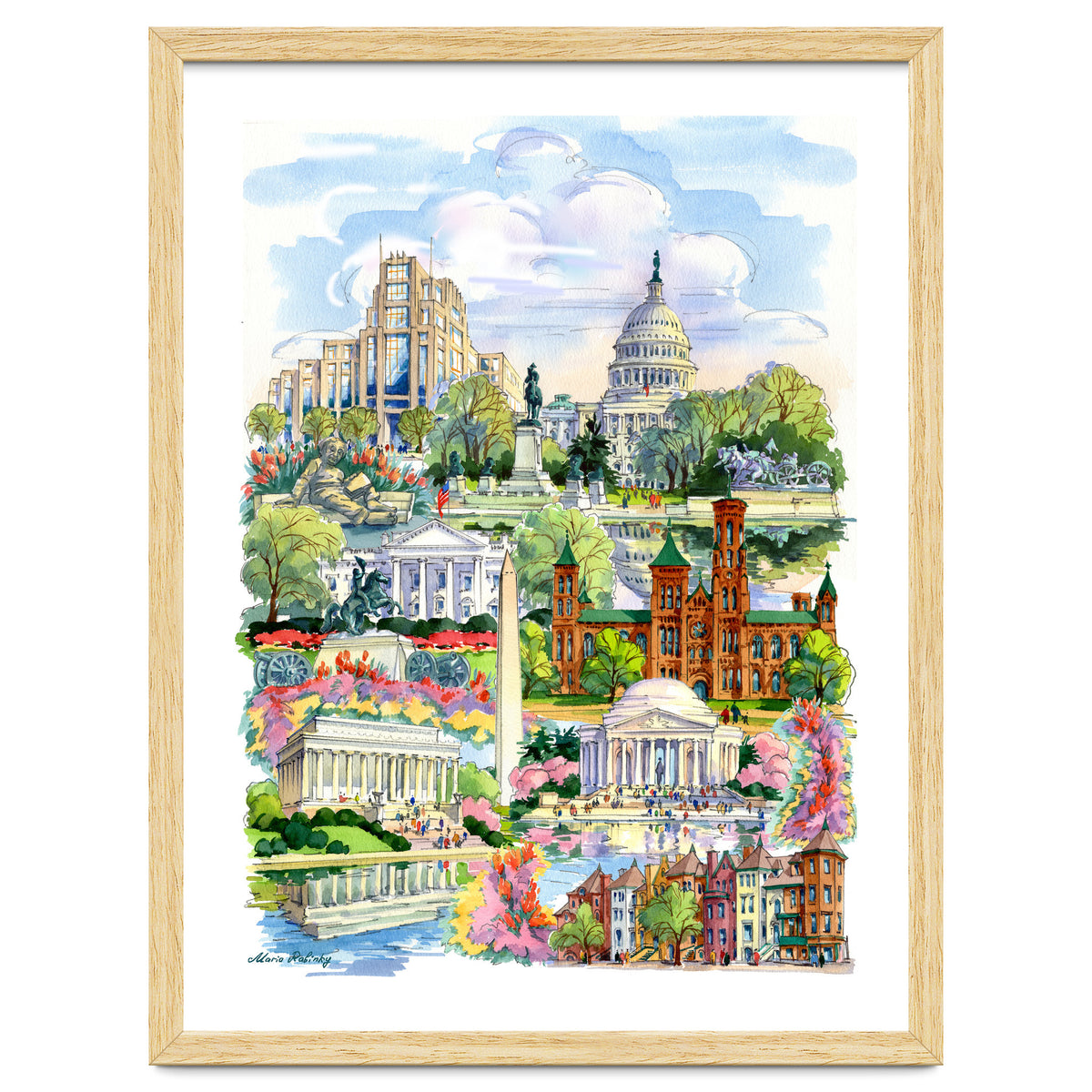 Washington District of Columbia Illustration