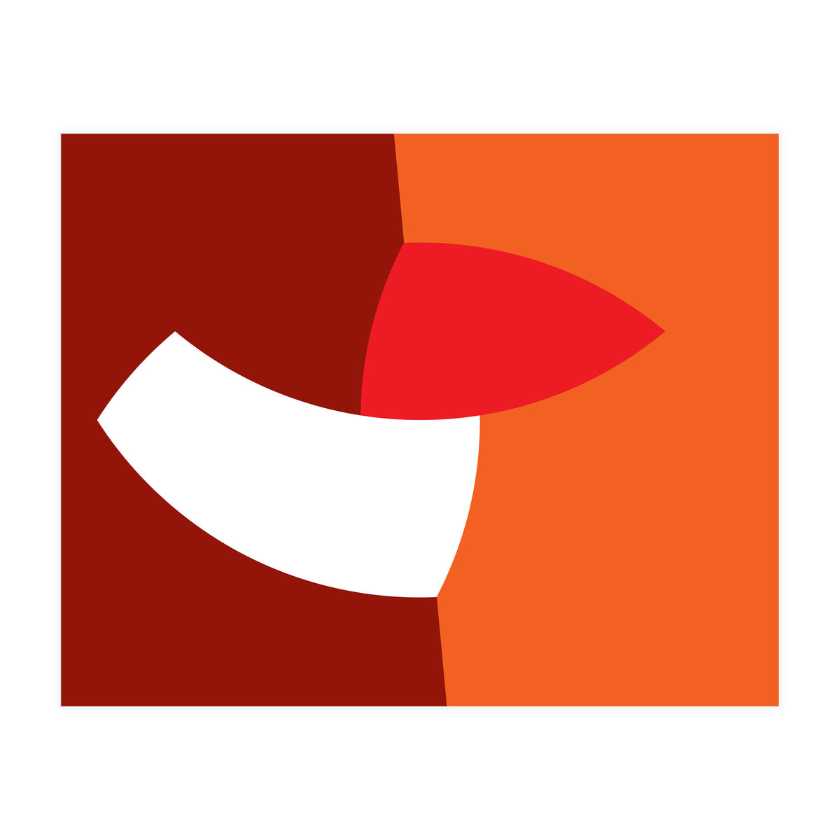 Geometric Shapes No. 66 - orange & reds (Print Only)