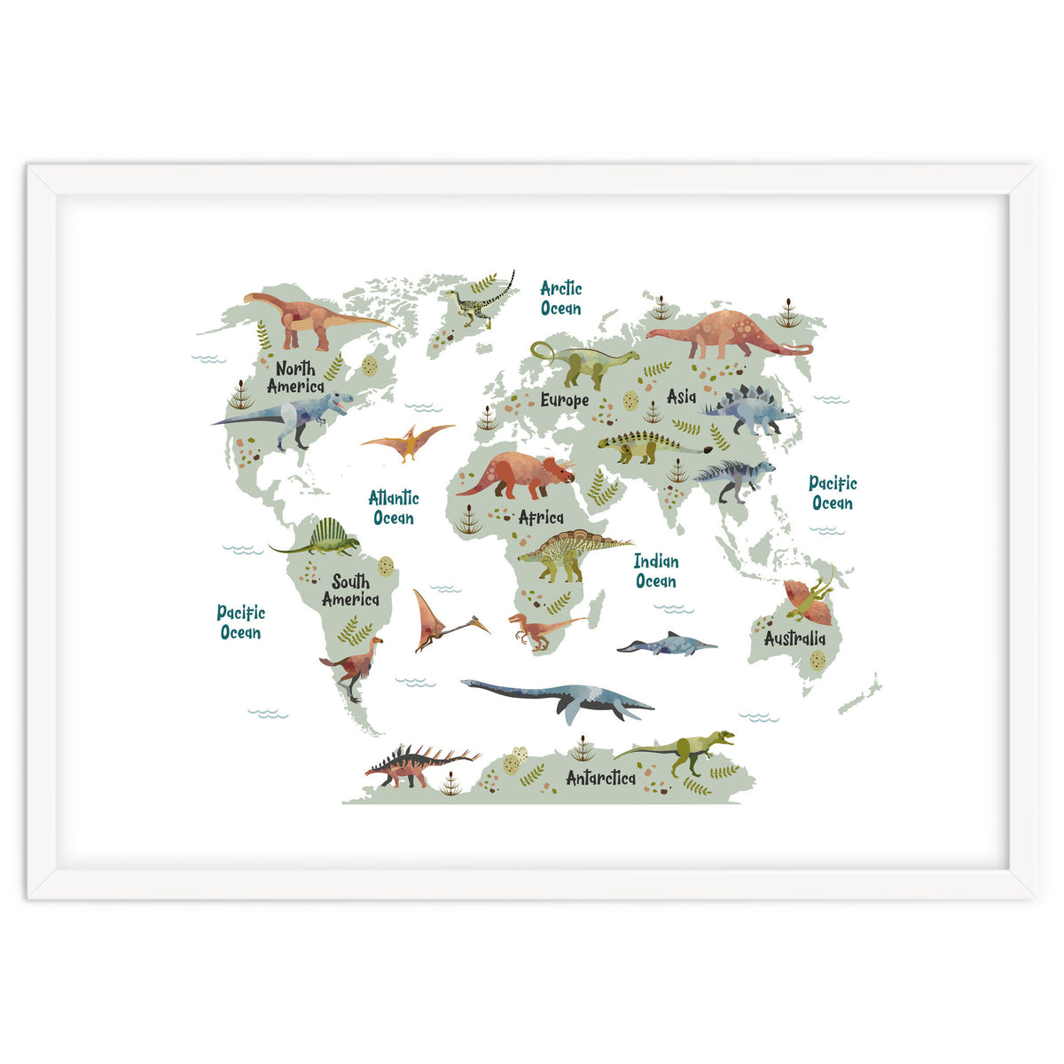 Dinosaur World Map