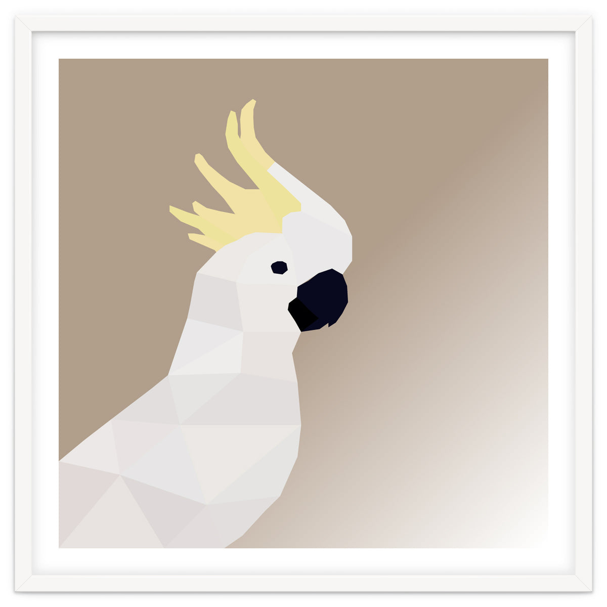 Cockatoo Bird Low Poly Art