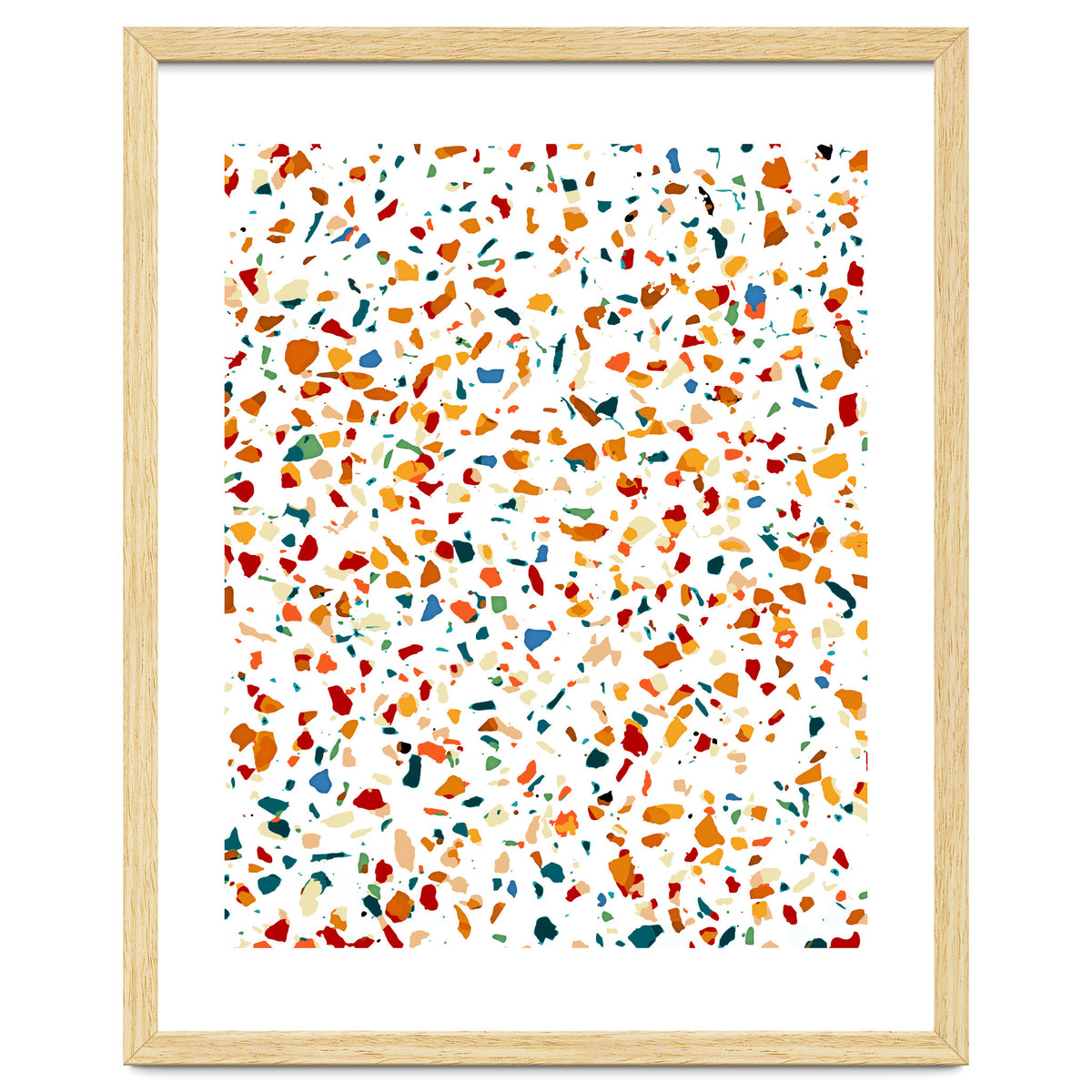 Tan Terrazzo | Eclectic Quirky Confetti Painting | Celebration Colorful Boho Happy Party Graphic
