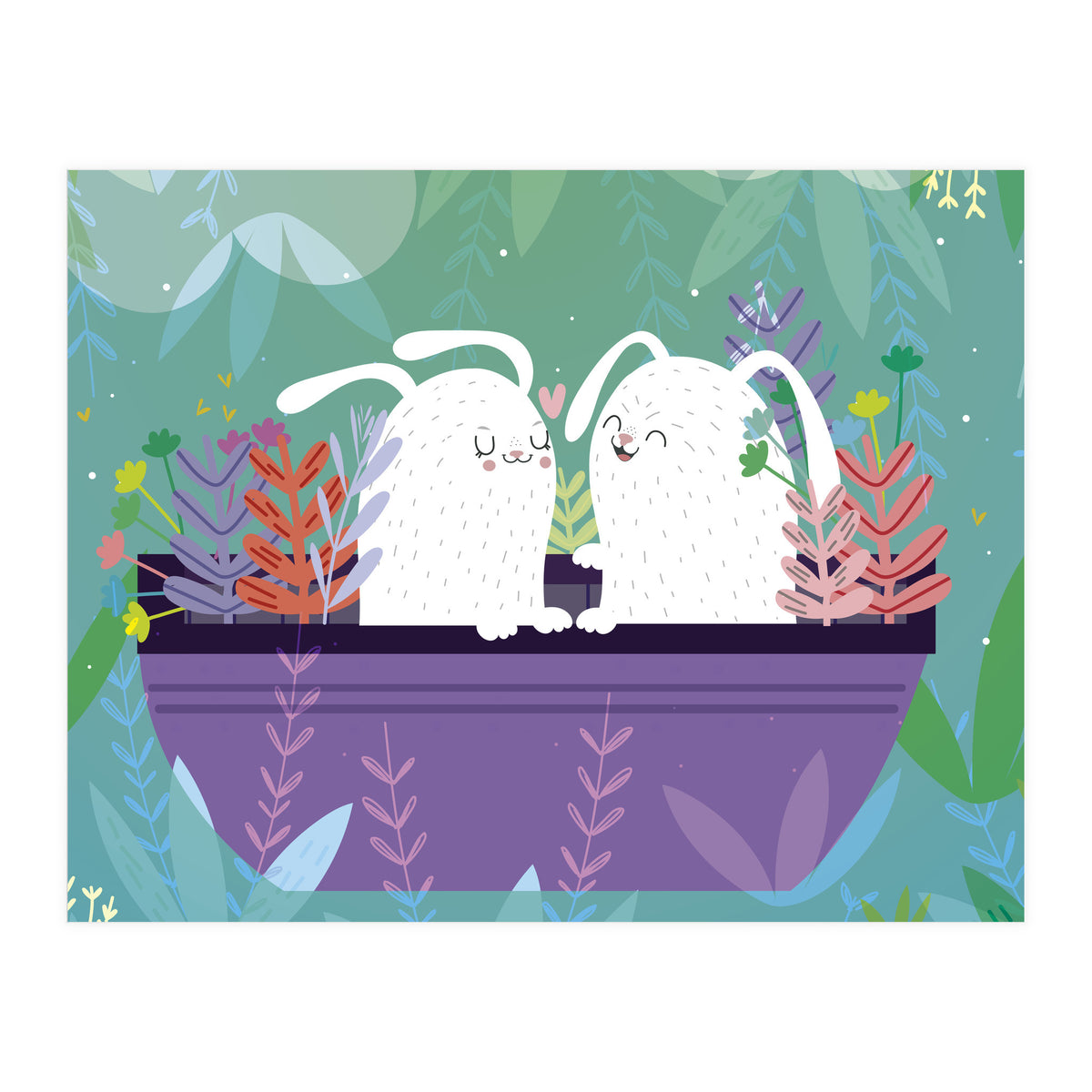 Rabbits in love (Print Only)