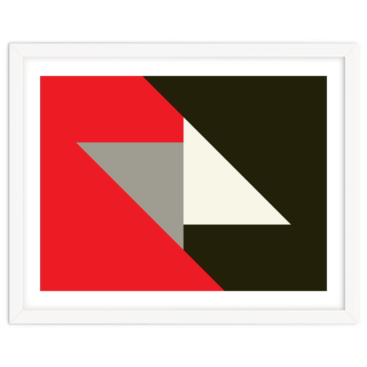 Geometric  Shapes No. 63 - triangles, red, black, grey