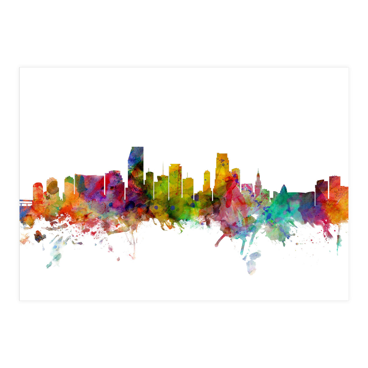 Miami Florida Skyline (Print Only)