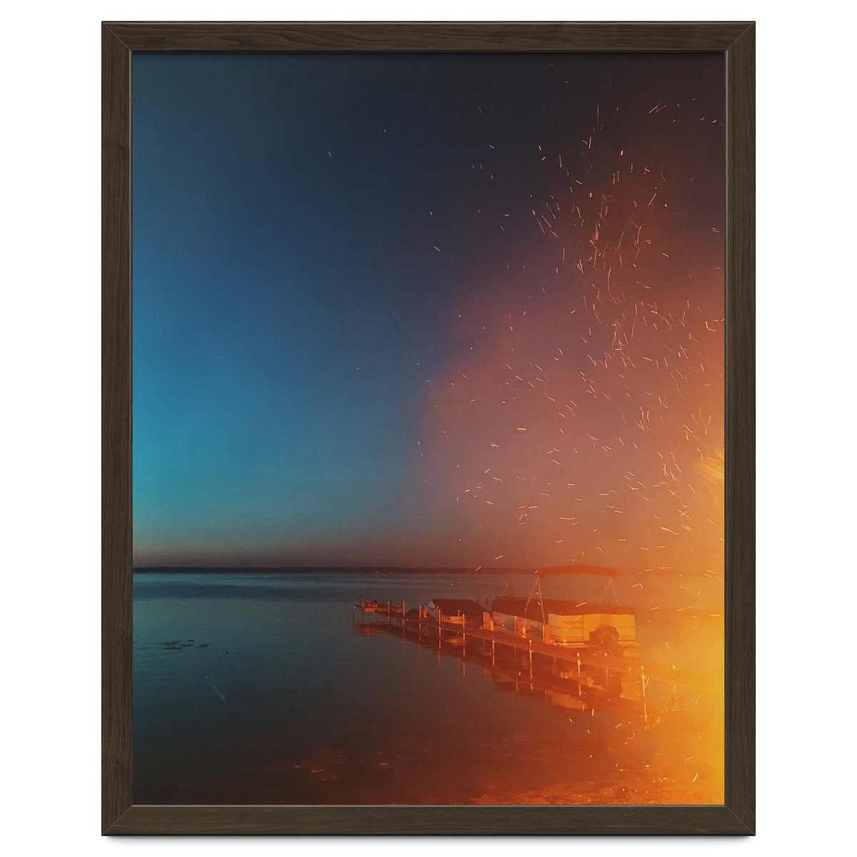 Firelight by the dock