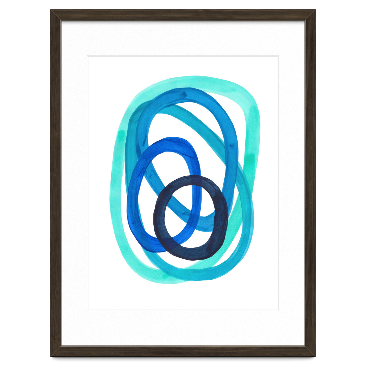 Marine Blues Blue Teal Turquoise Navy Blue Nesting Circles