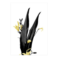 Flower Minimal Black And Gold 03 (Print Only)
