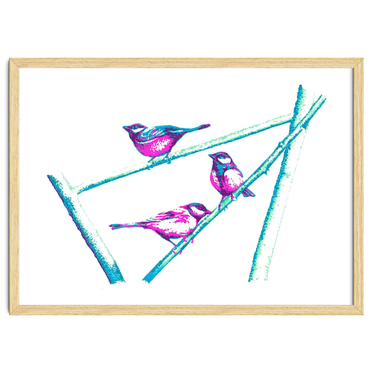 Garden Birds On A Branch