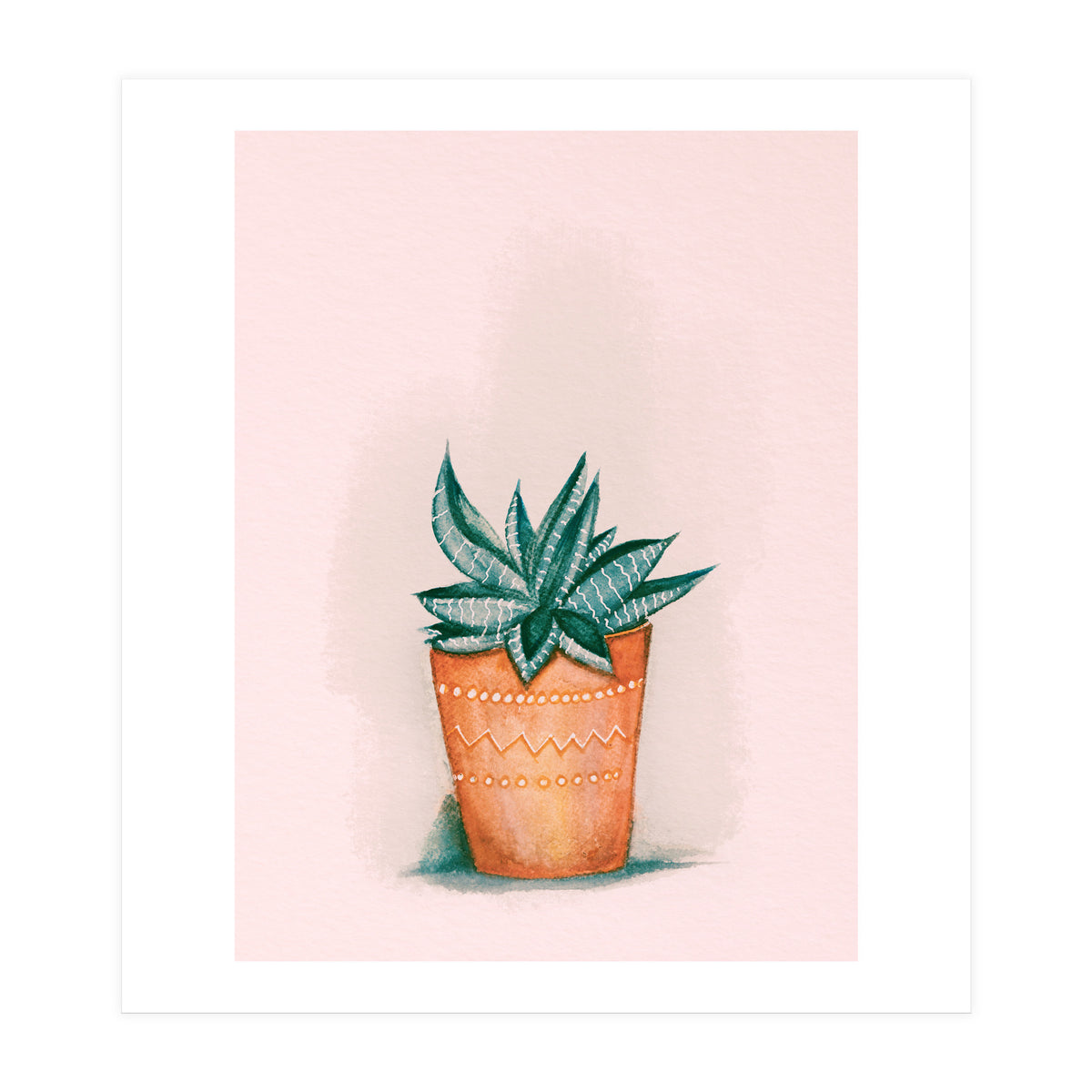 Aloe in orange pot (Print Only)