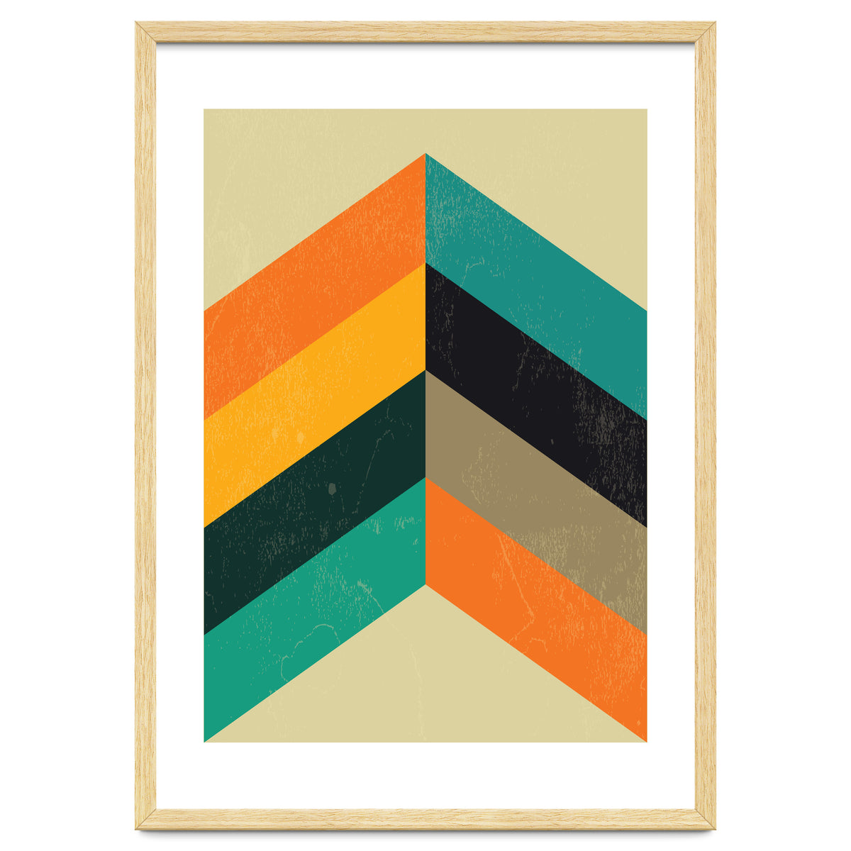 Mid Century Chevron Retro Pop Art