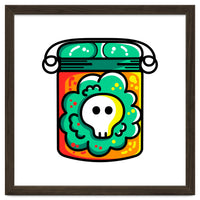 Kawaii Cute Skull In A Jar