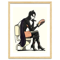 Catwoman on the Toilet, funny Bathroom Humour