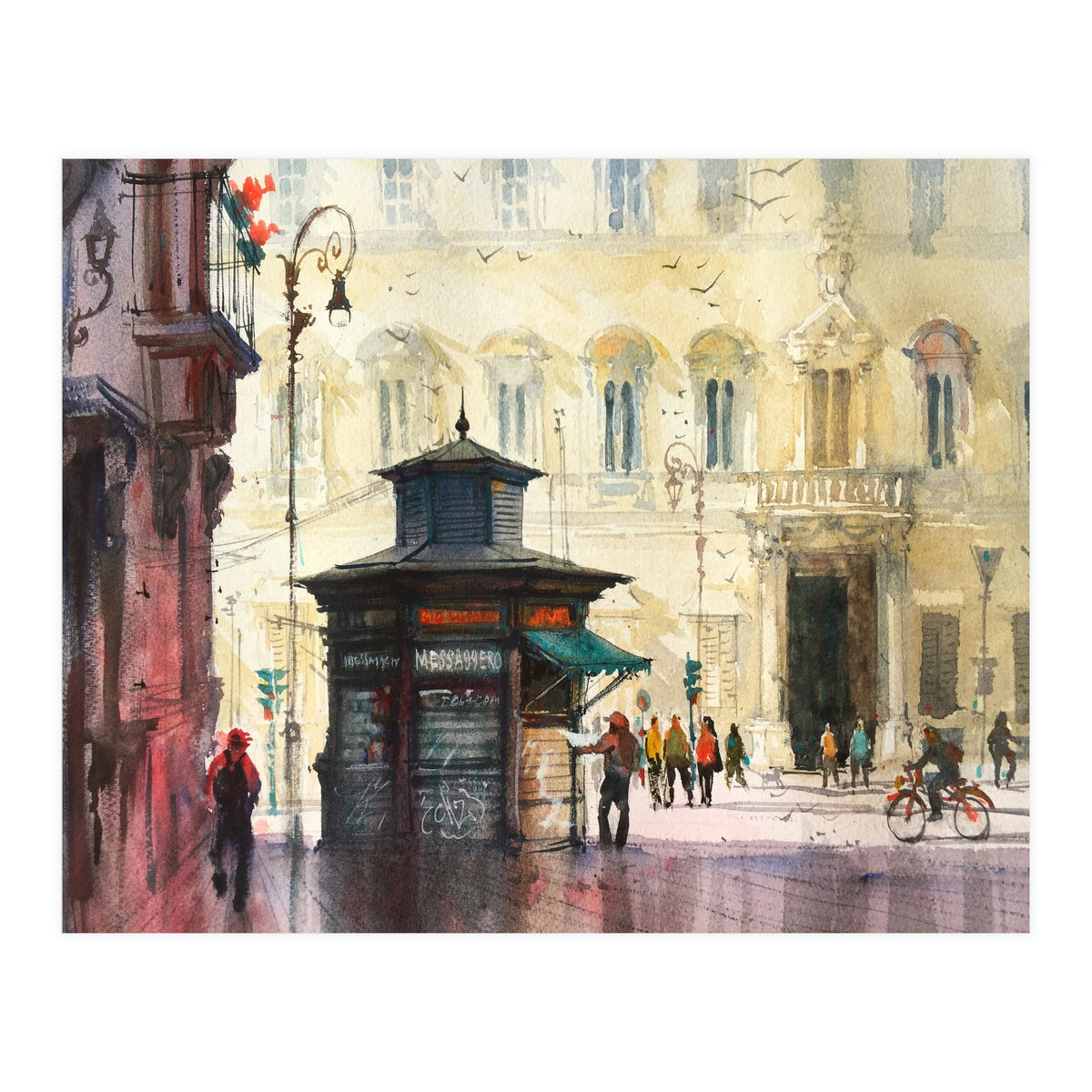 Newspaper Stall Rome (Print Only)