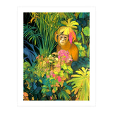 Daydreamer, Coming of Age Monkey Tropical Jungle Plants, Wildlife Botanical Nature Forest Bohemian Animals (Print Only) thumbnail
