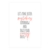 MAKE BETTER MISTAKES TOMORROW (Print Only) thumbnail