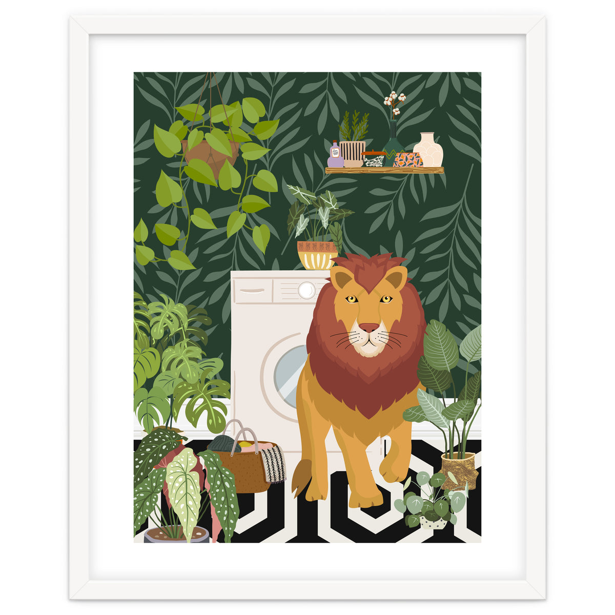 Lion in Laundry Room