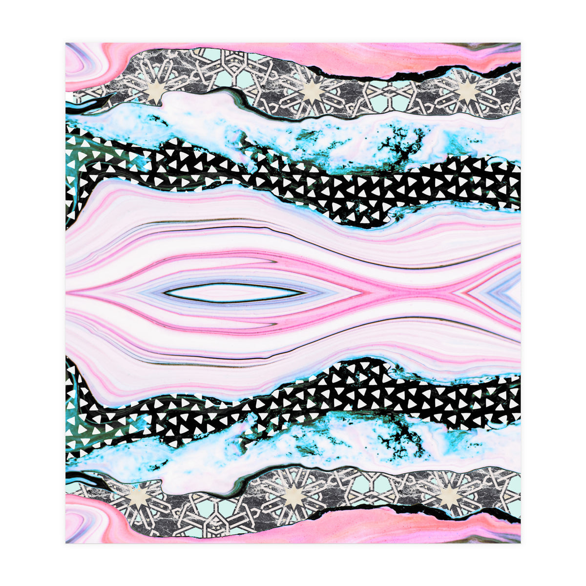 Abstract shapes of marble and patterns (Print Only)