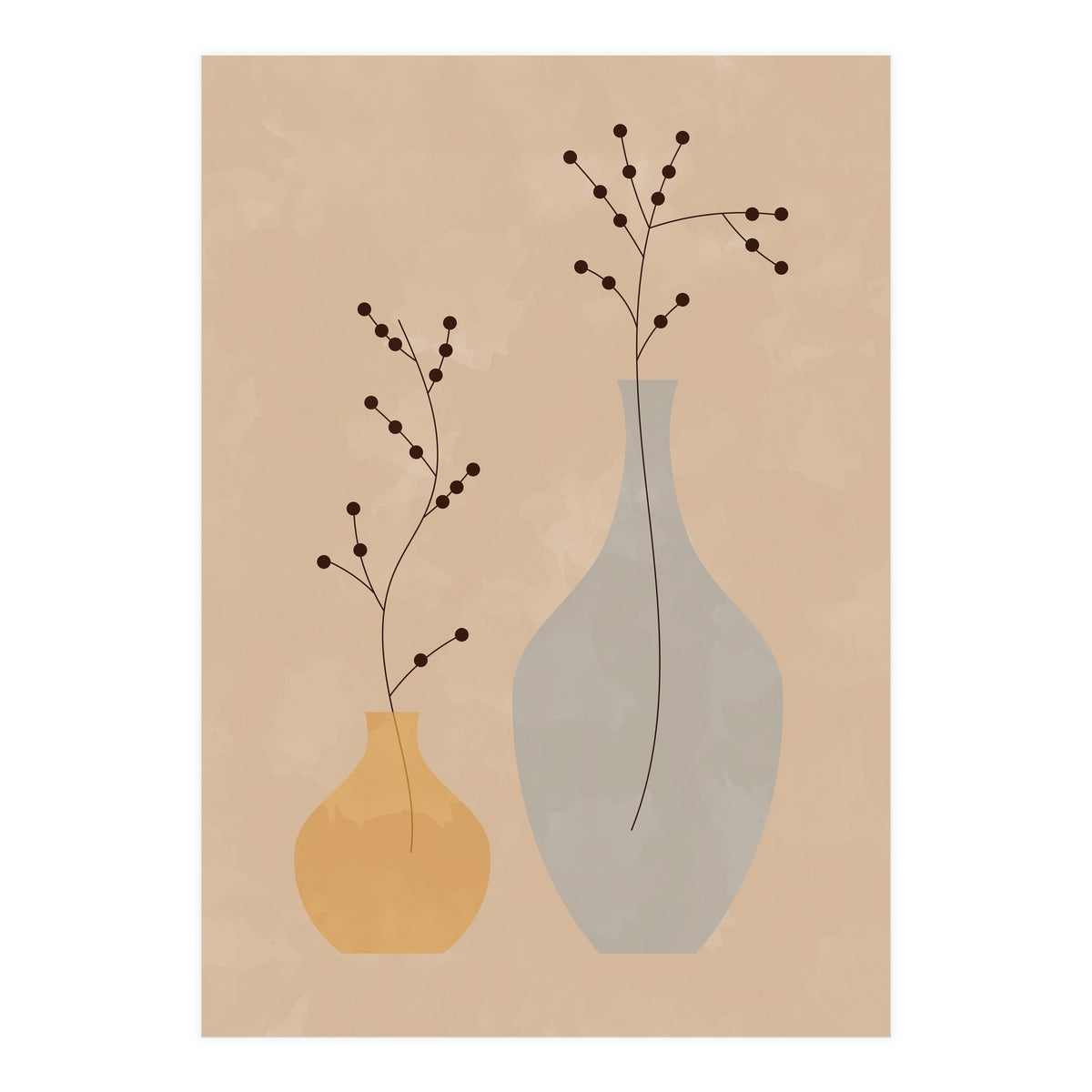 Mid Century Boho Pottery (Print Only)