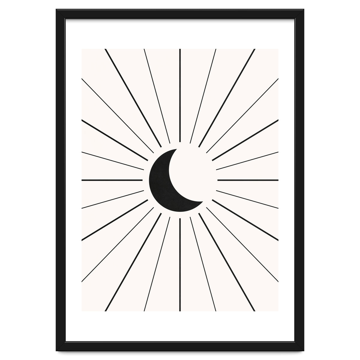 MOON IN LINES - BLACK