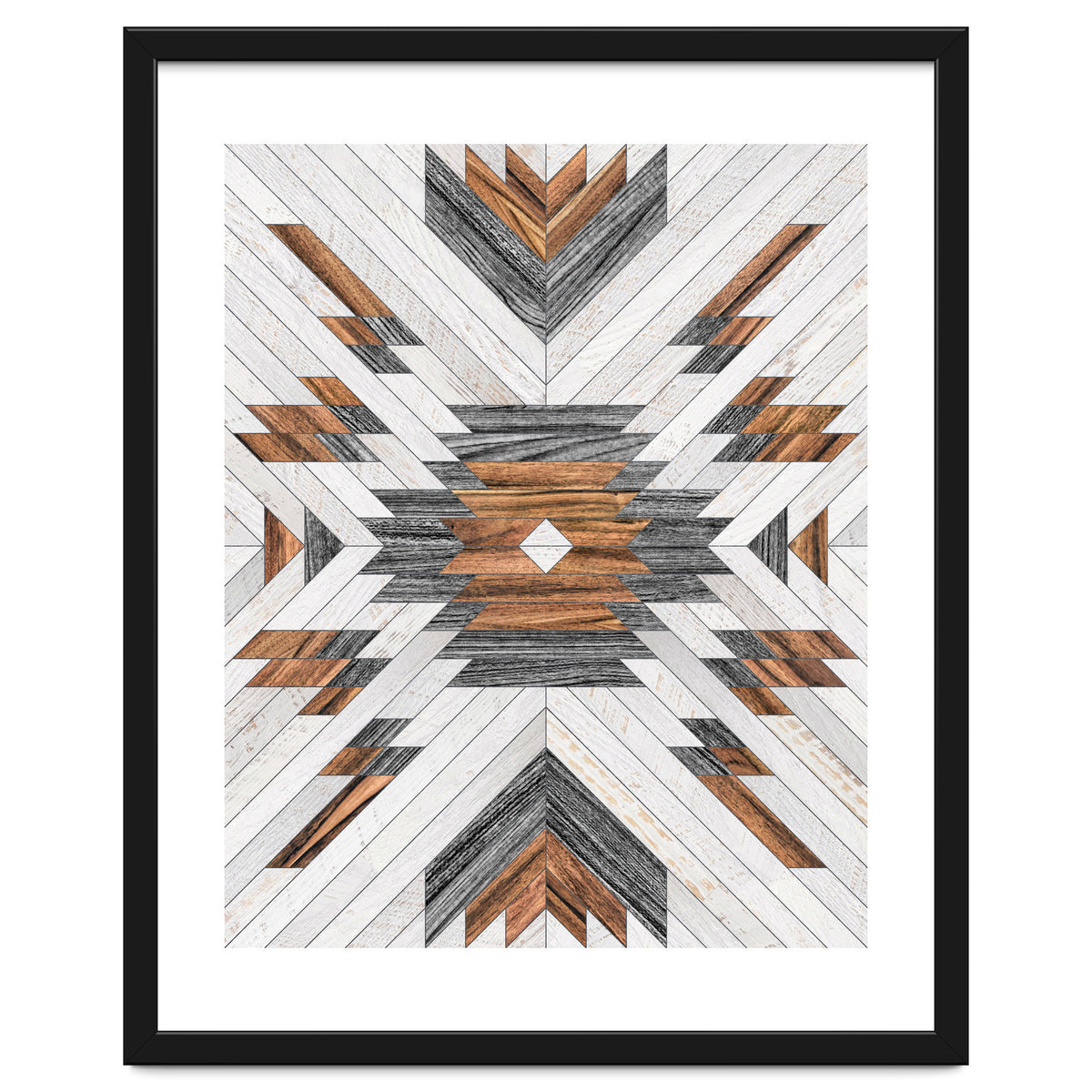 Urban Tribal Pattern No.8 - Aztec - Wood