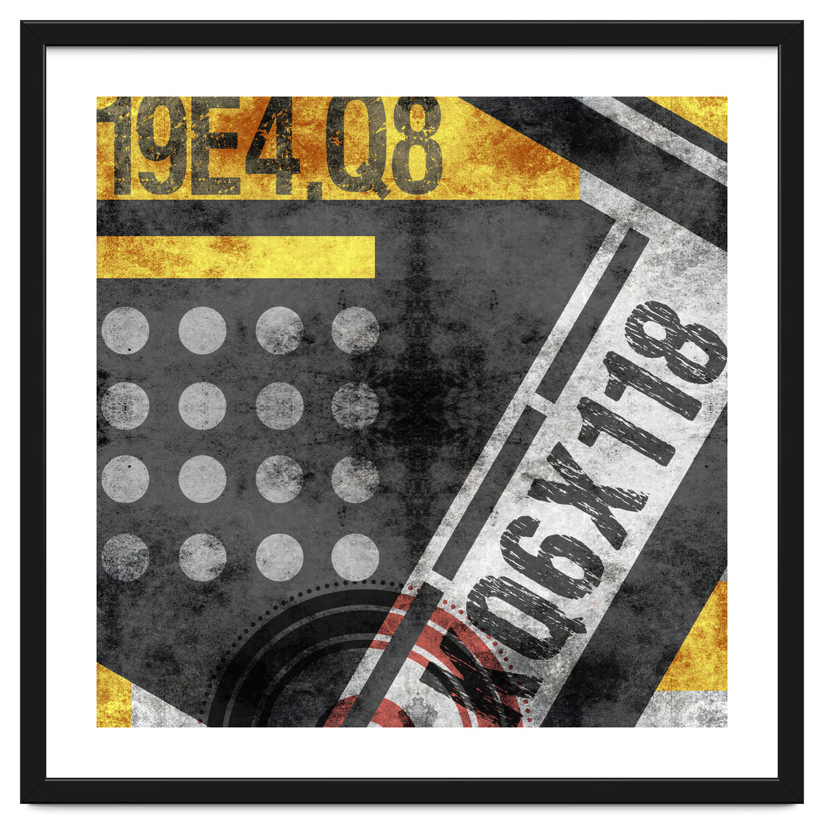 Abstract Industrial Black And Yellow