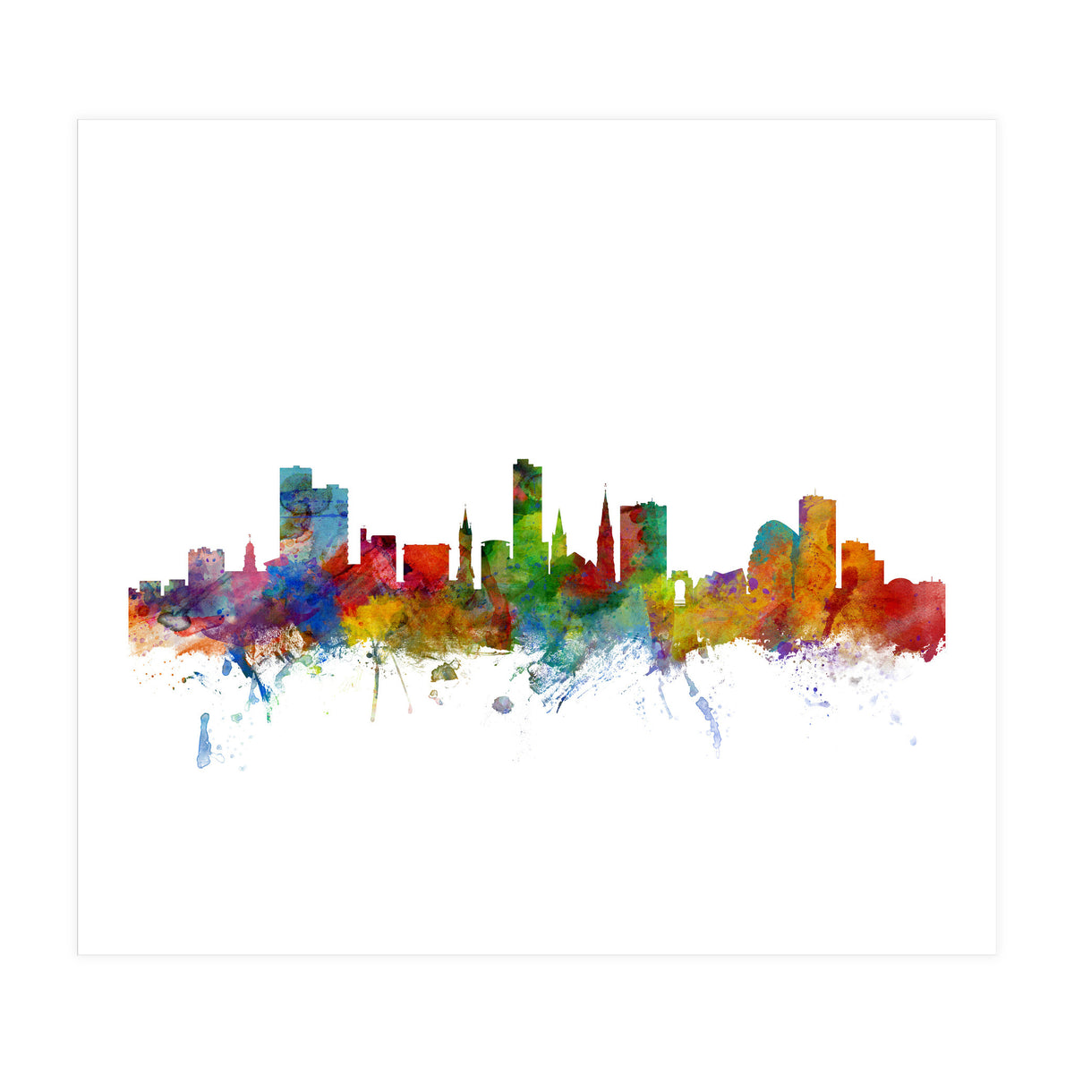 Leicester England Skyline (Print Only)