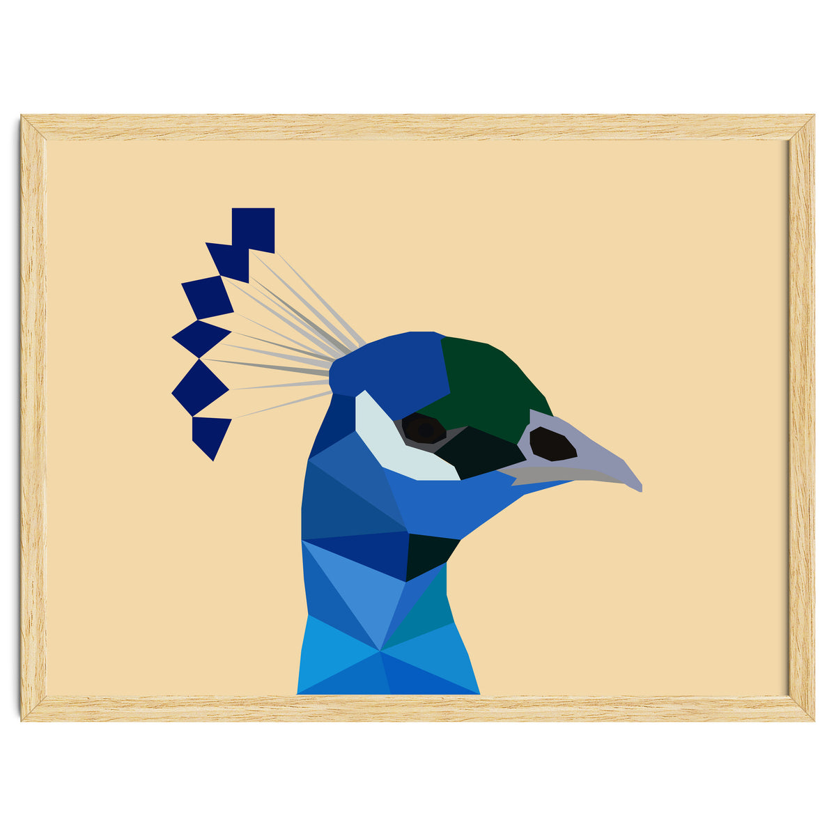 Peacock Low Poly Art