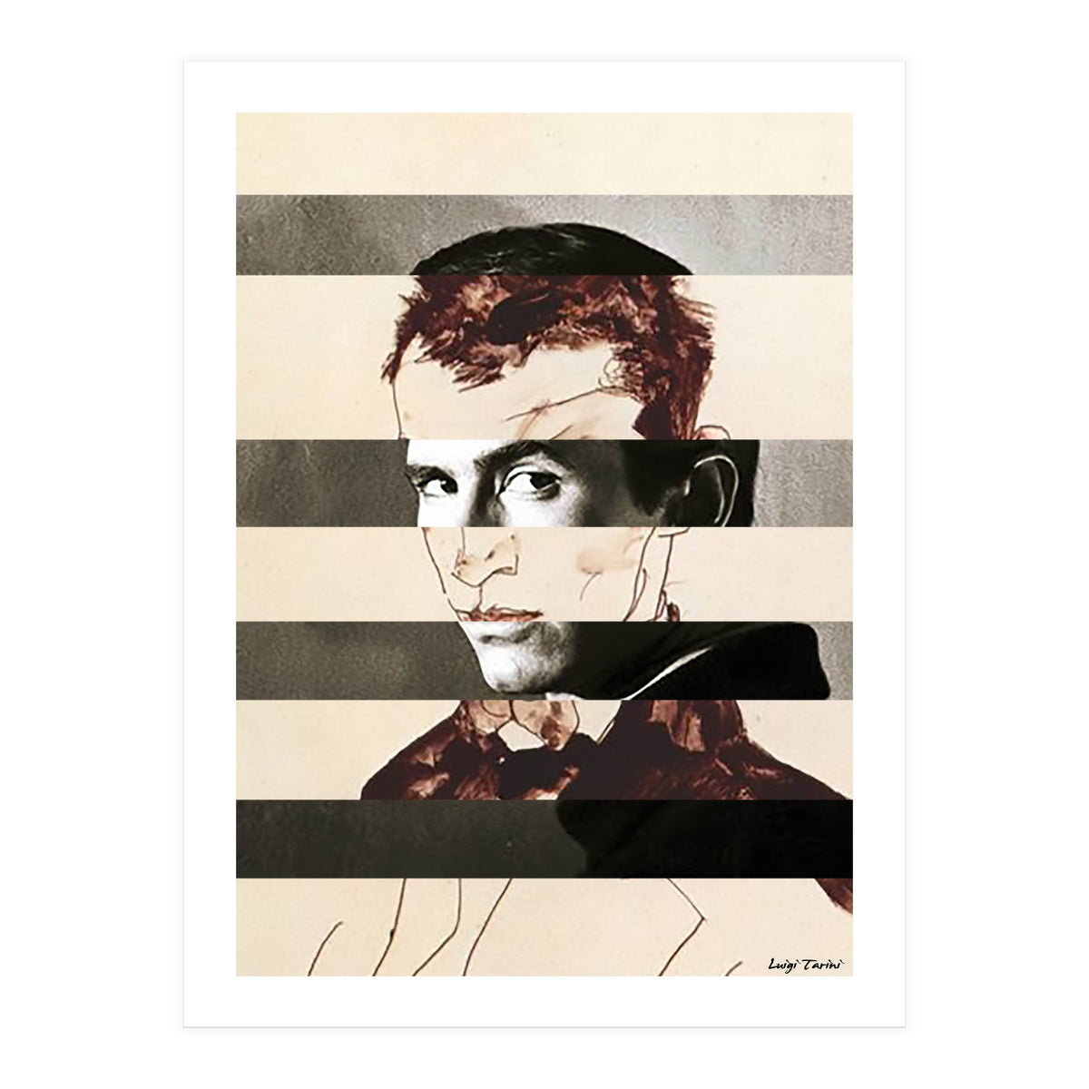 Egon Schiele's Self Portrait & Anthony Perkins (Print Only)