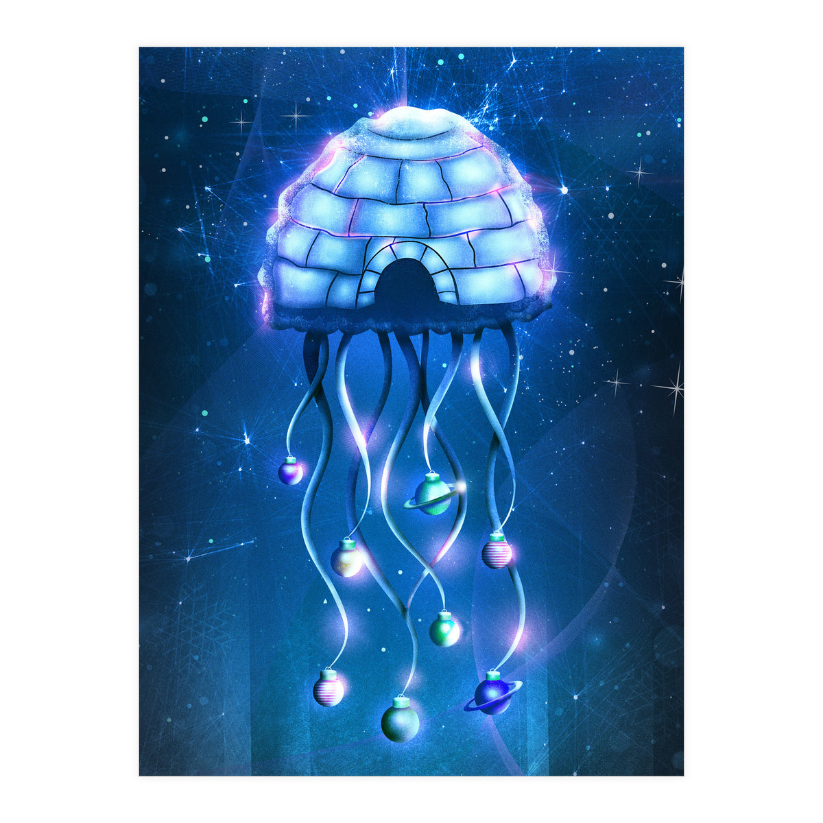 Christmas Jellyfish (Print Only)