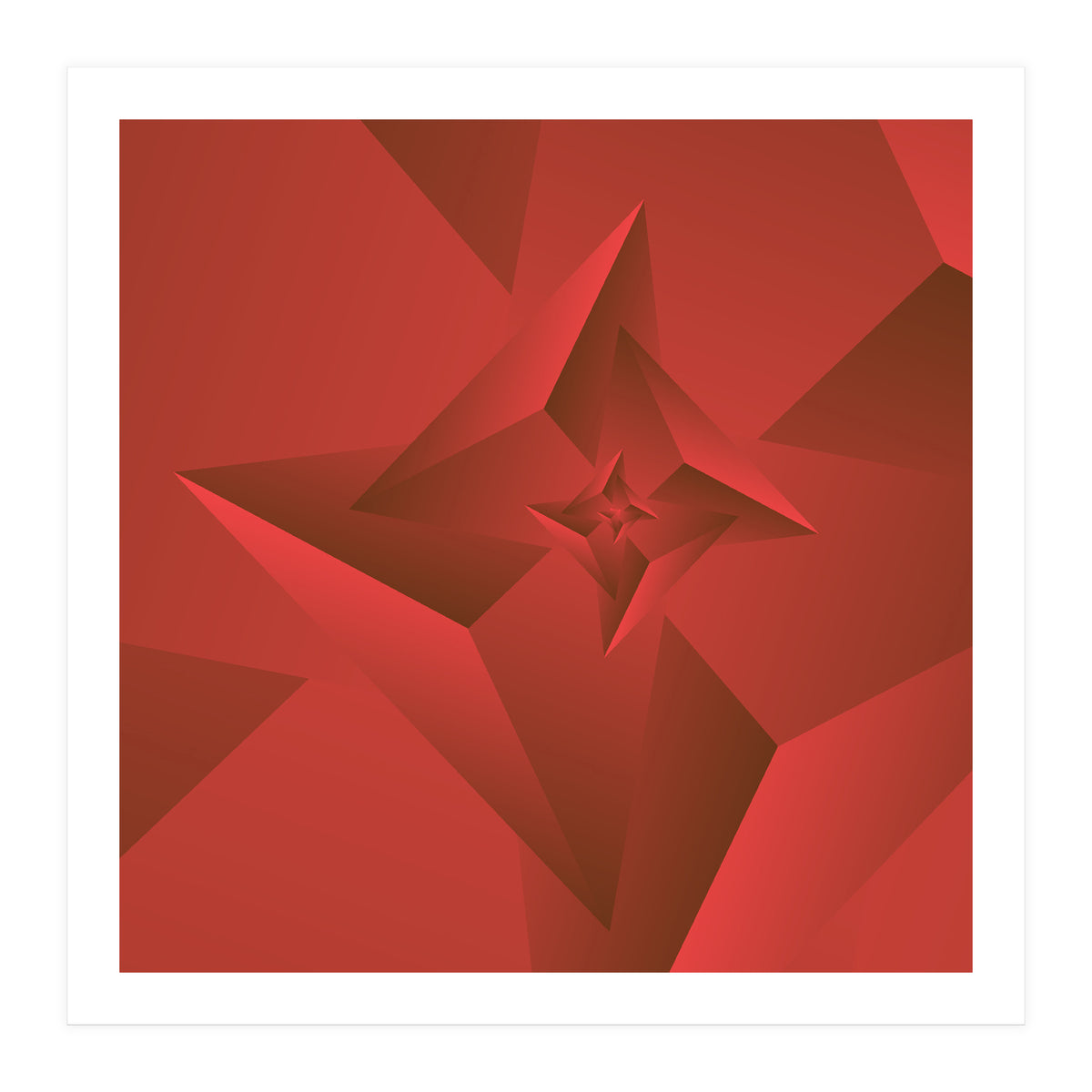 Redish Trendy Triangle  (Print Only)