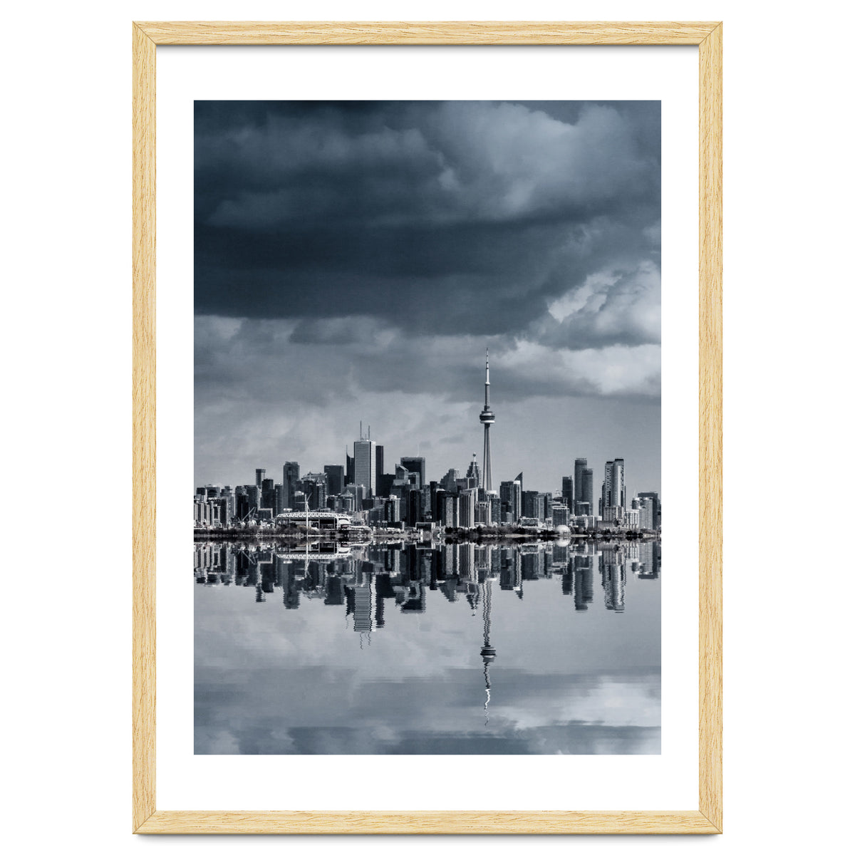 Toronto Skyline From Colonel Samuel Smith Park Reflection No 1