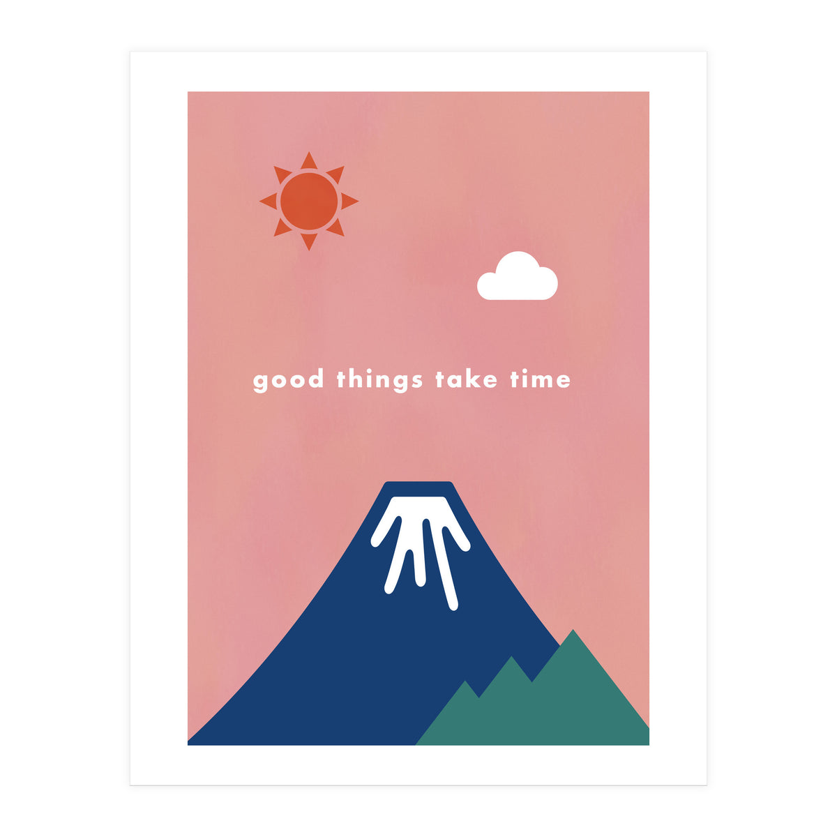 good things take time - Nature Landscape Illustration (Print Only)