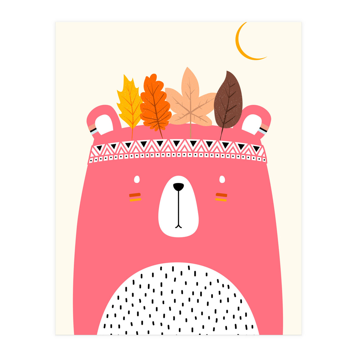 Cute Little Bear Pink (Print Only)