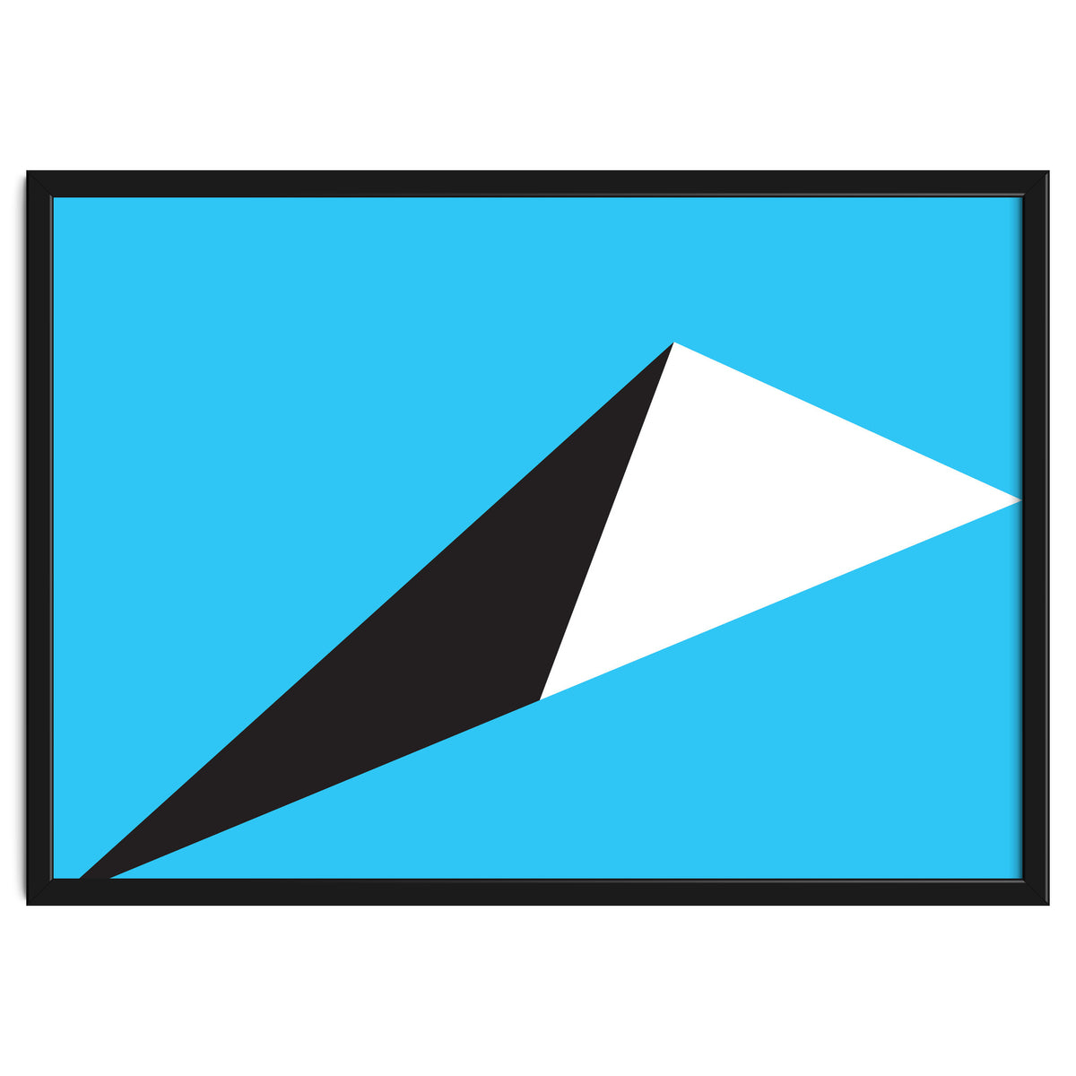 Geometric Shapes No. 70 - sky blue & black