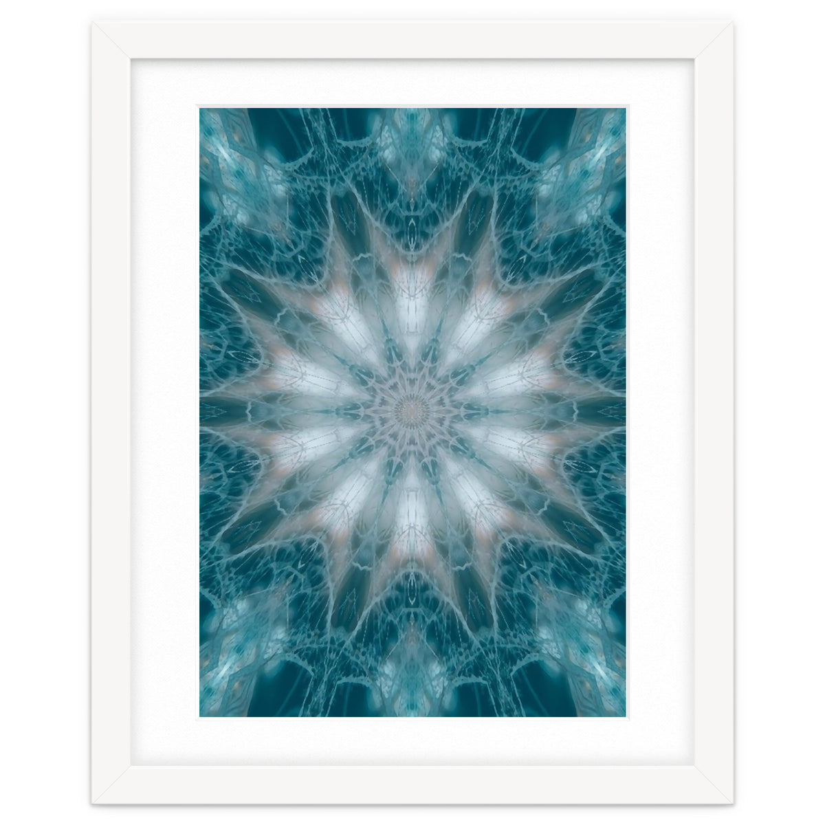 Mandala - Green, White, Rose