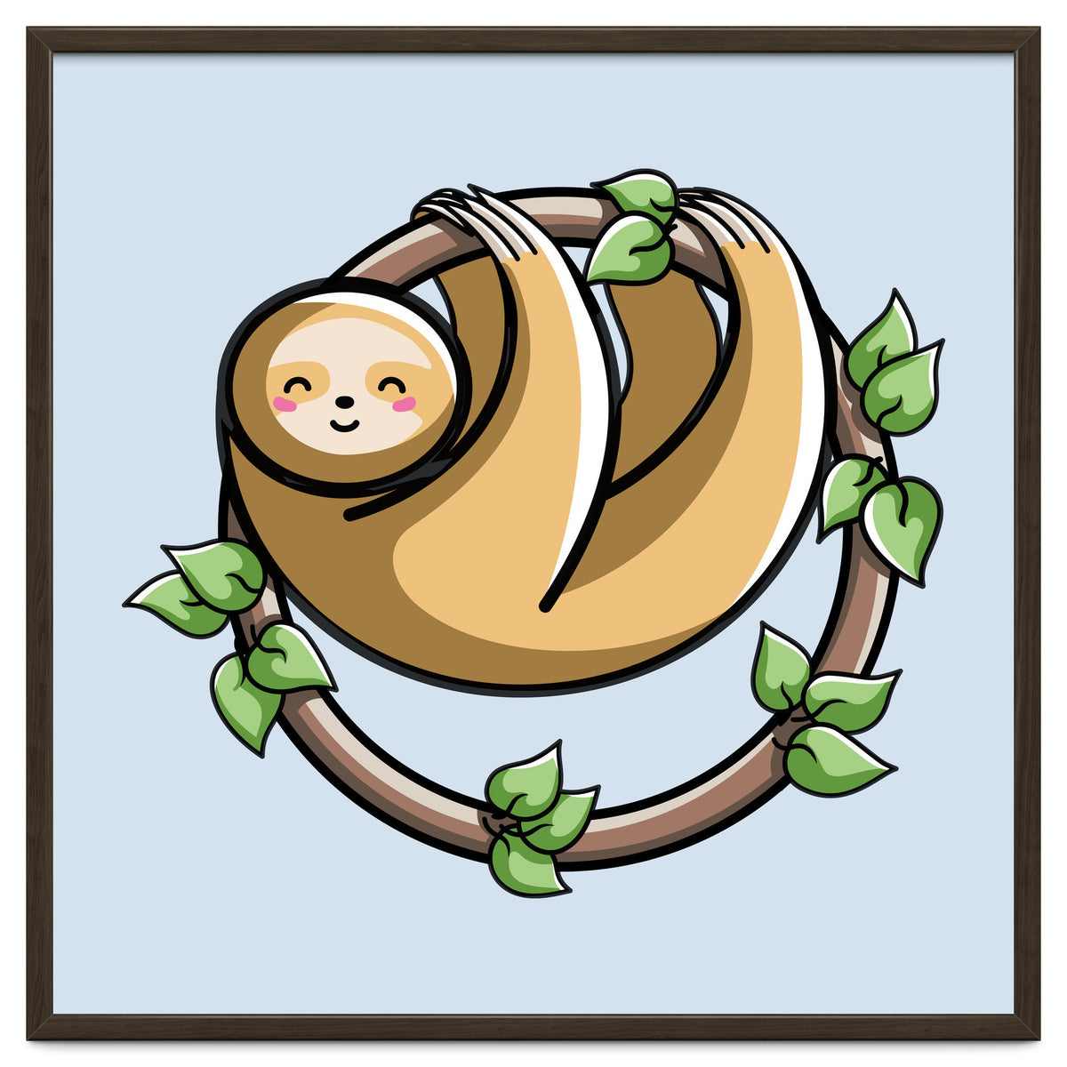 Kawaii Cute Sloth Circle