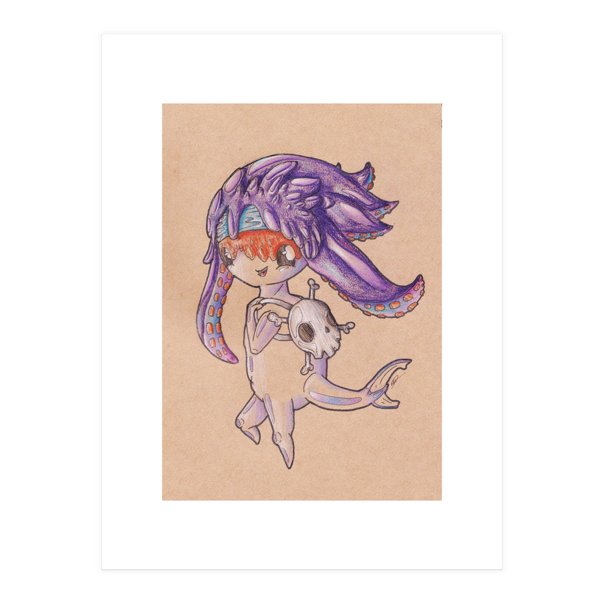 Octopus School Girl (Print Only)