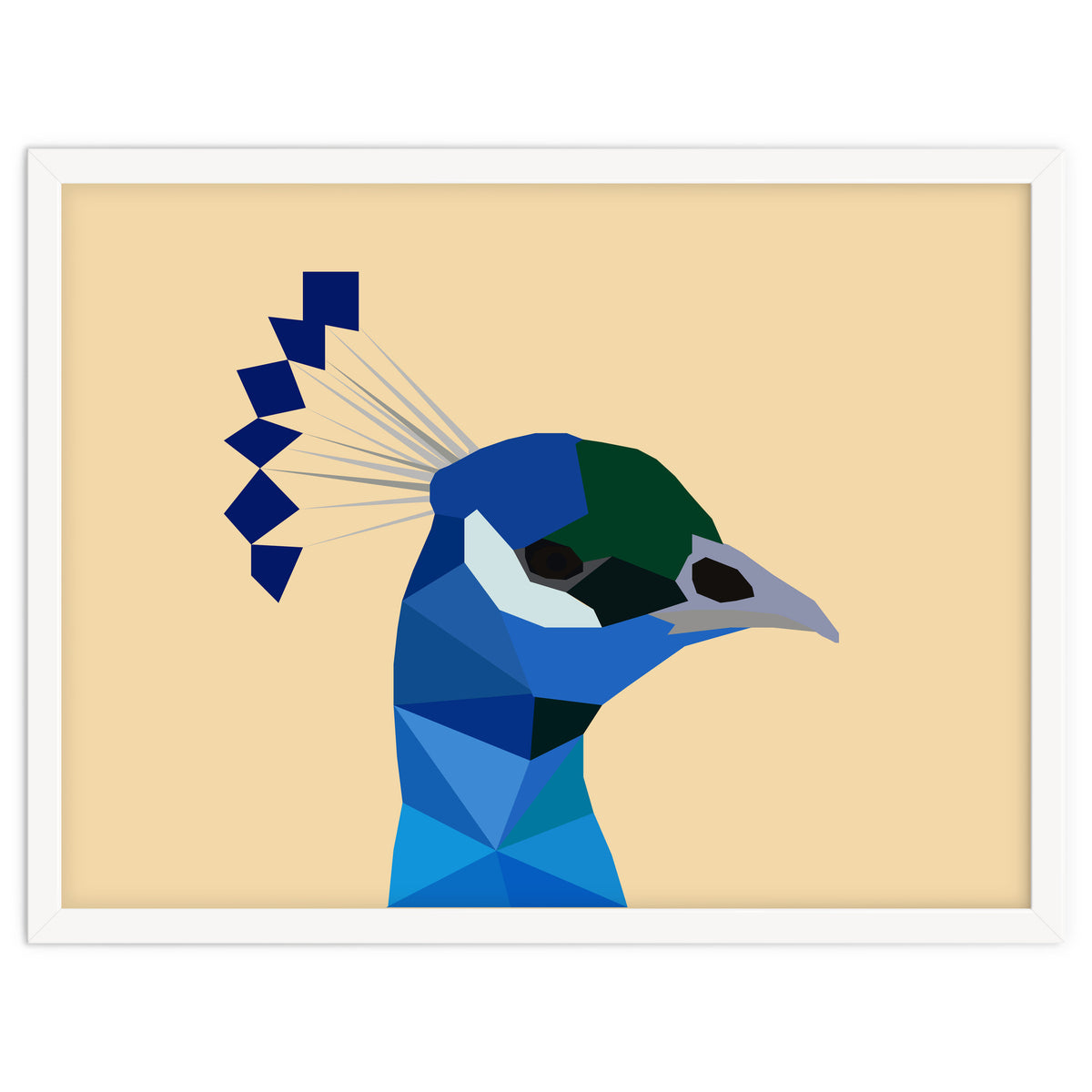 Peacock Low Poly Art