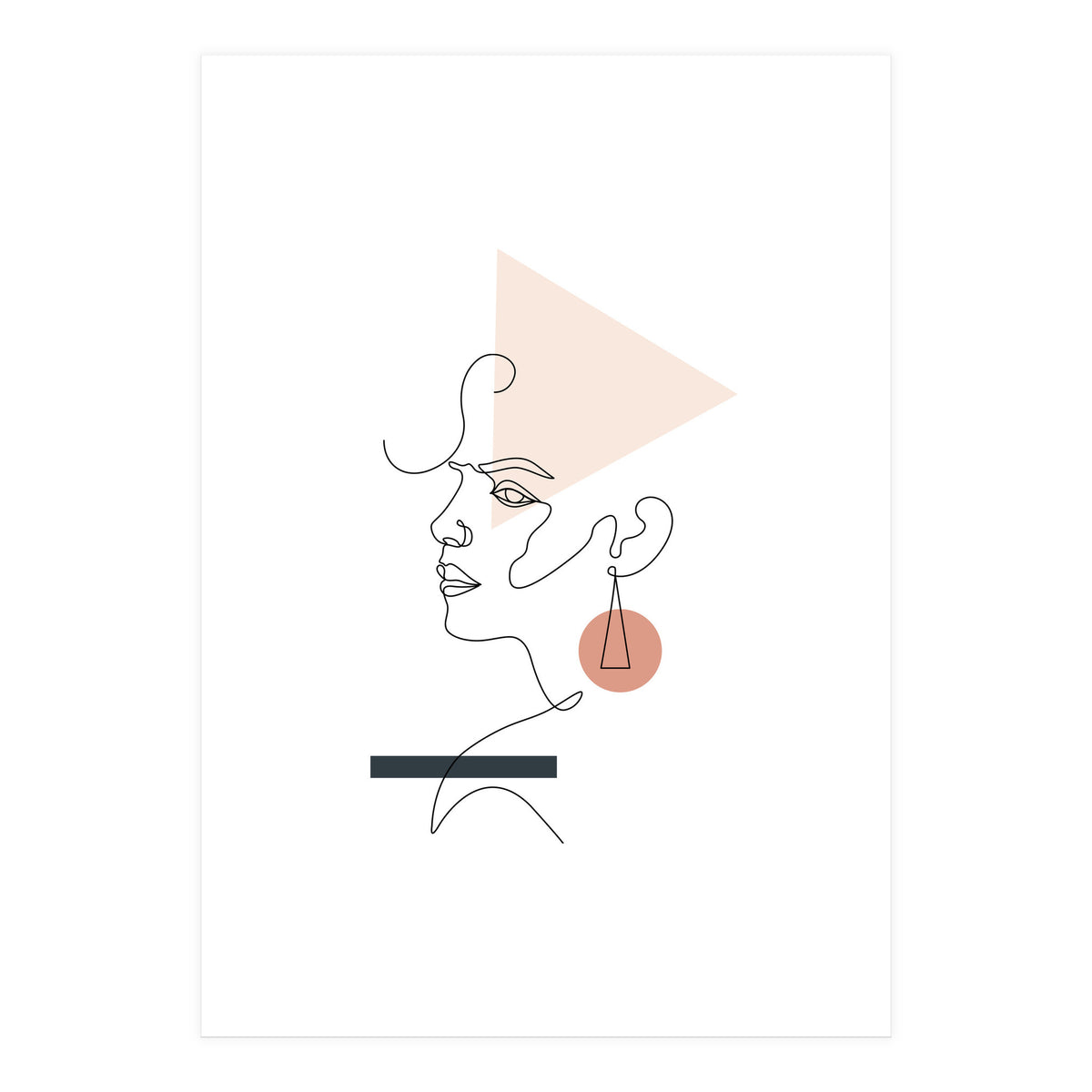 Geometric girl (Print Only)