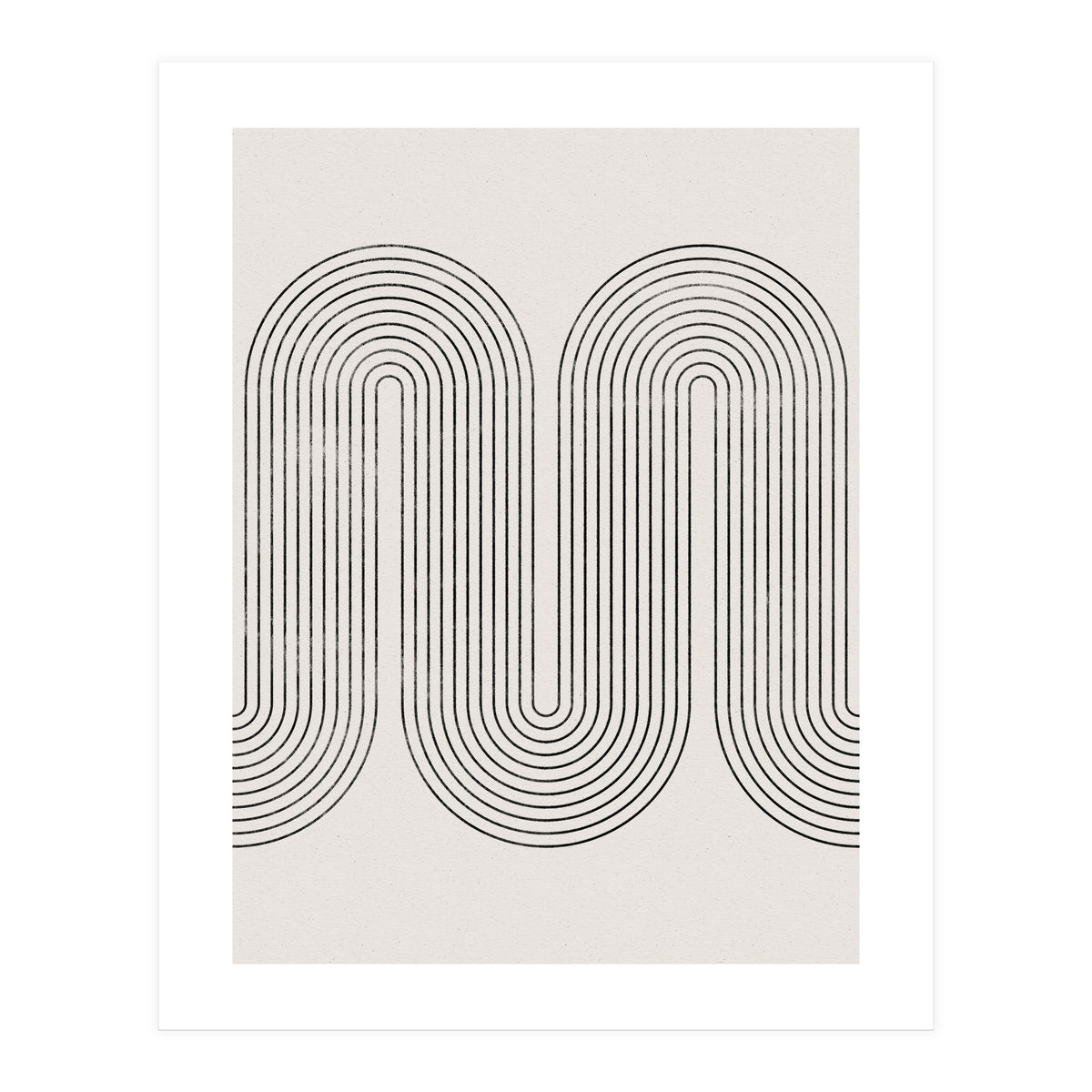 Mid-Century Modern No.28 - Woodblock Print (Print Only)