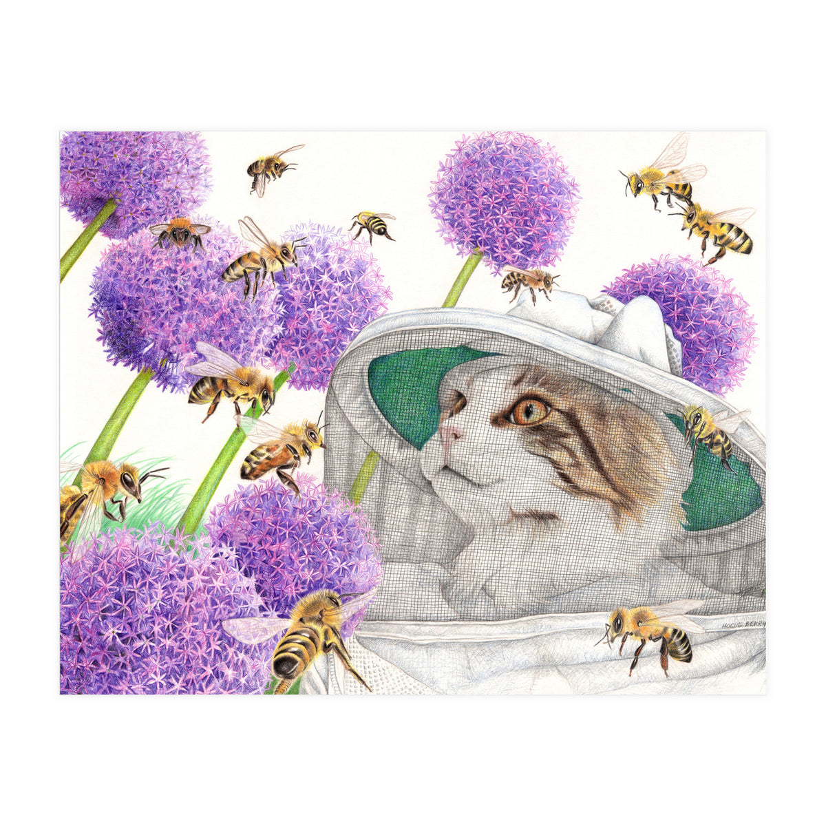 The Bee Keeper Cat (Print Only)