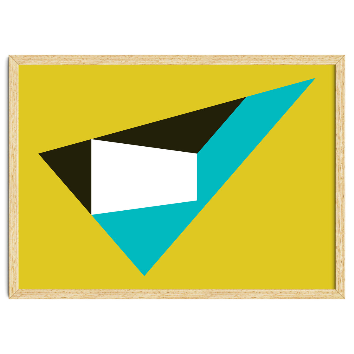 Geometric Shapes No. 39 - mustard & turquoise