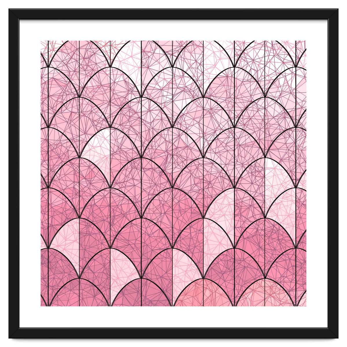 Mermaid scales pink and black